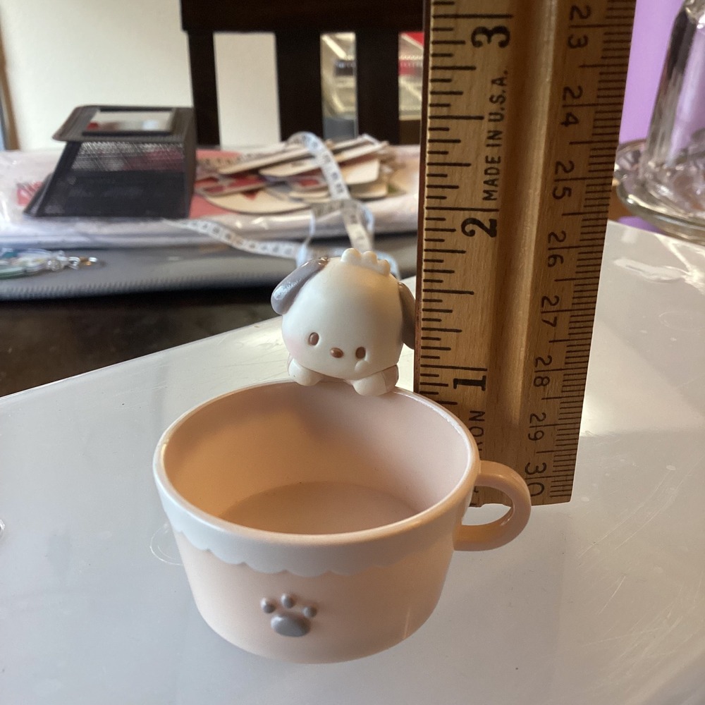 Sanrio Pochacco Miniature Cup Figure 2022 Pink Kawaii Collectible Figurine - Picture 10 of 11